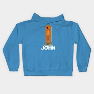 JOHN-American names in hieroglyphic letters-JOHN, name in a Pharaonic Khartouch-Hieroglyphic pharaonic names Kids Hoodie